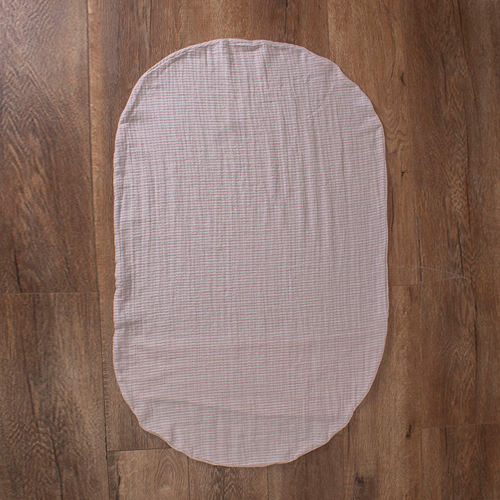 Funda Nido Muselina Rayita Rosa