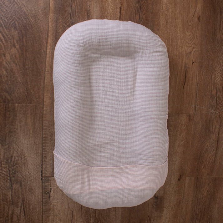 Funda Nido Muselina Rayita Rosa - Image 3