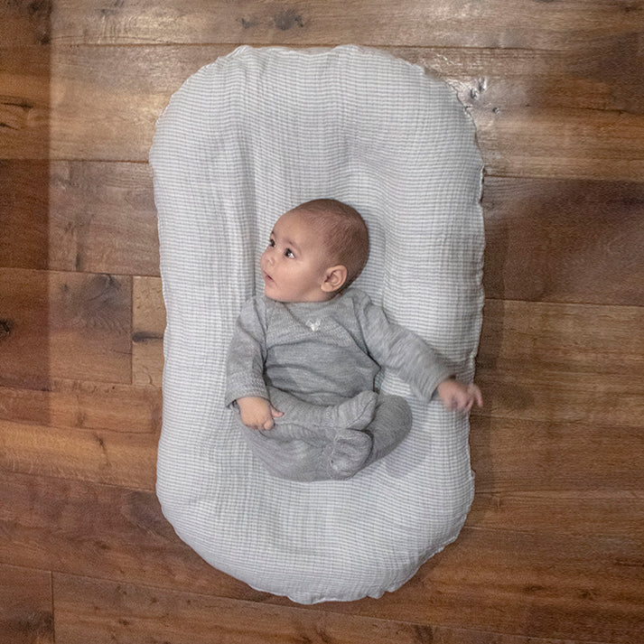 Funda Nido Muselina Rayita Gris - Image 5