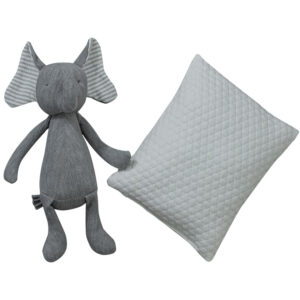 Caja peluche elefante con mini almohada