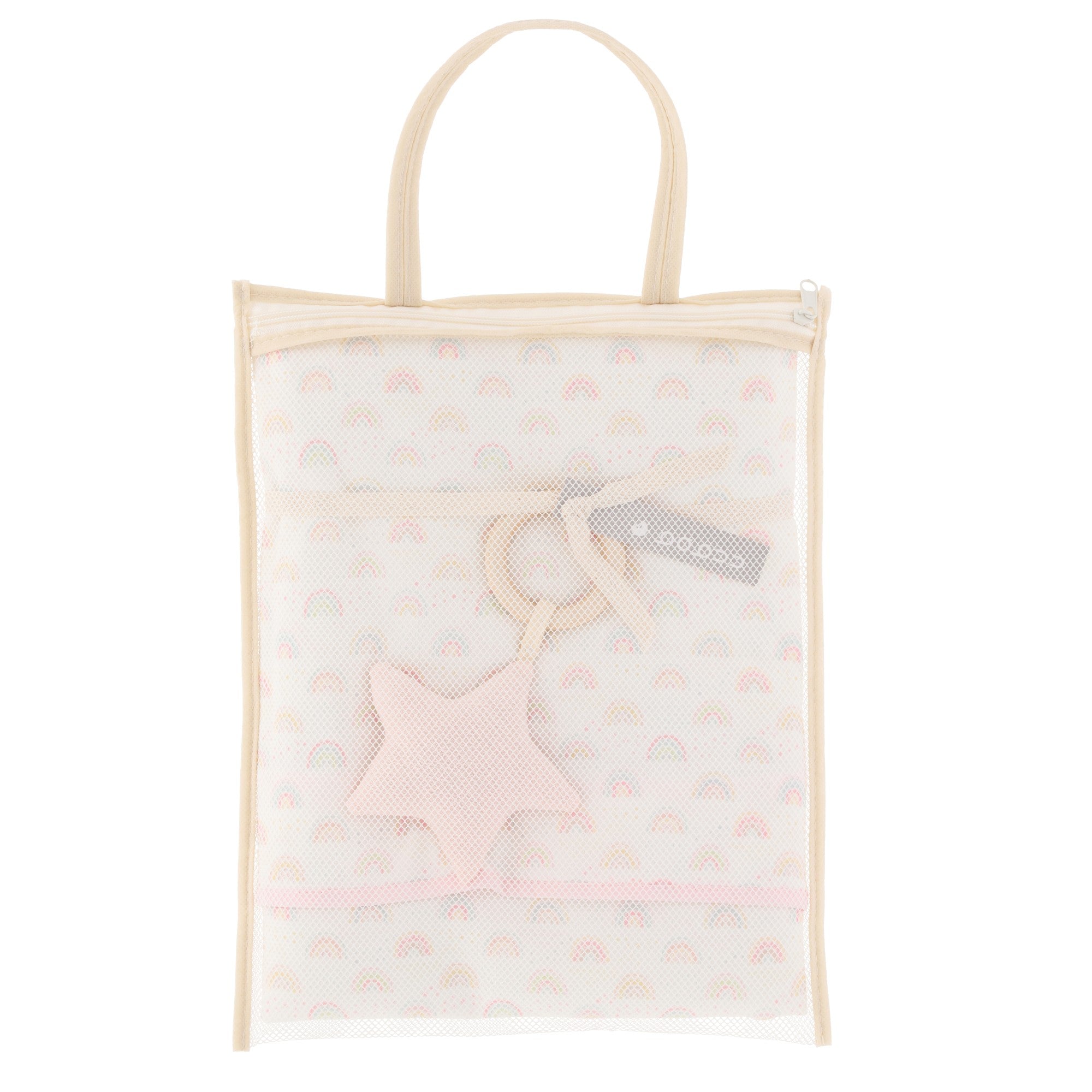 Set frazada con sonaja arcoíris rosa - Image 3