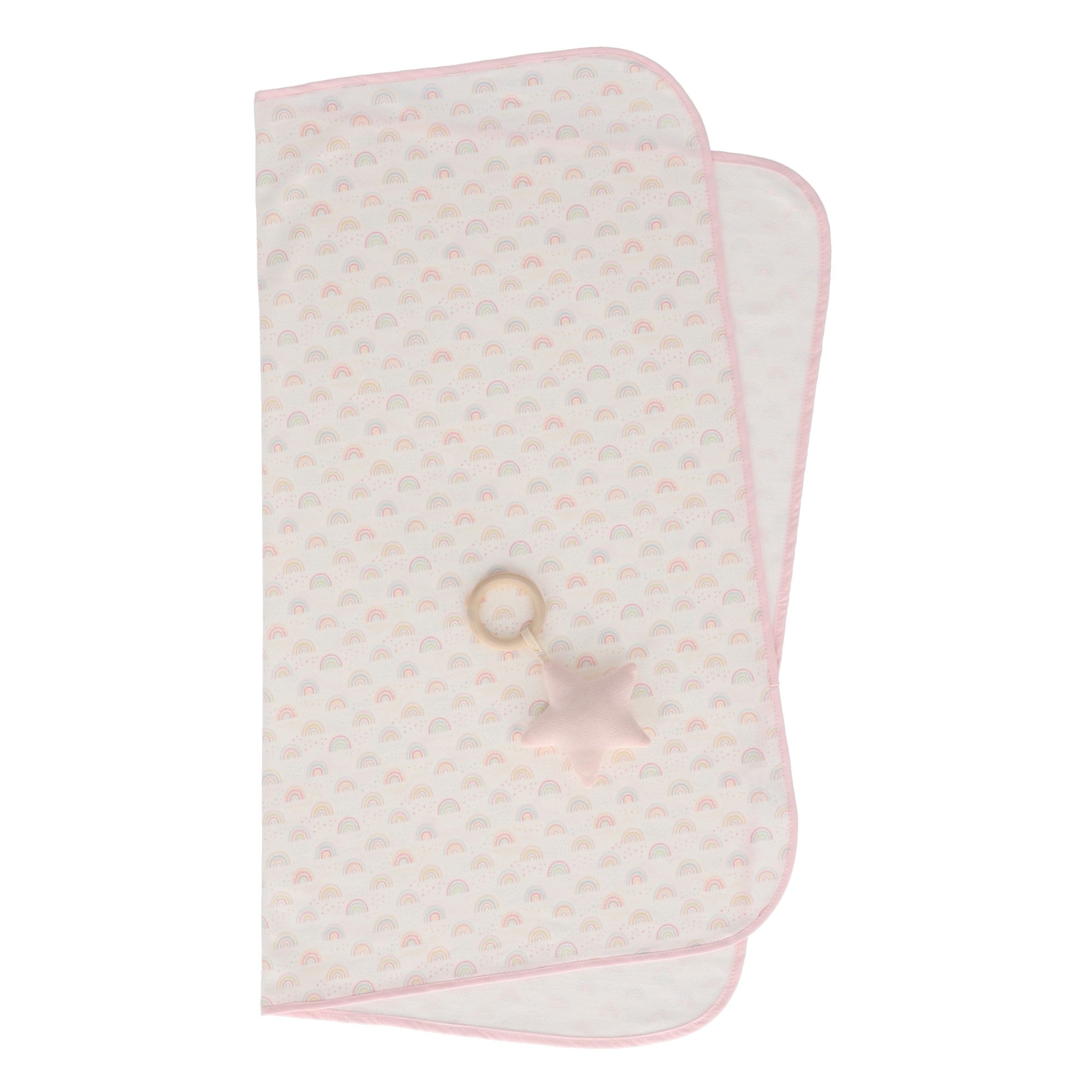 Set frazada con sonaja arcoíris rosa - Image 4