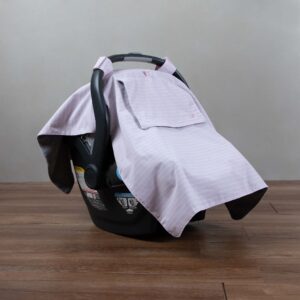 Cubre portabebé con Ventana Raya Rosa