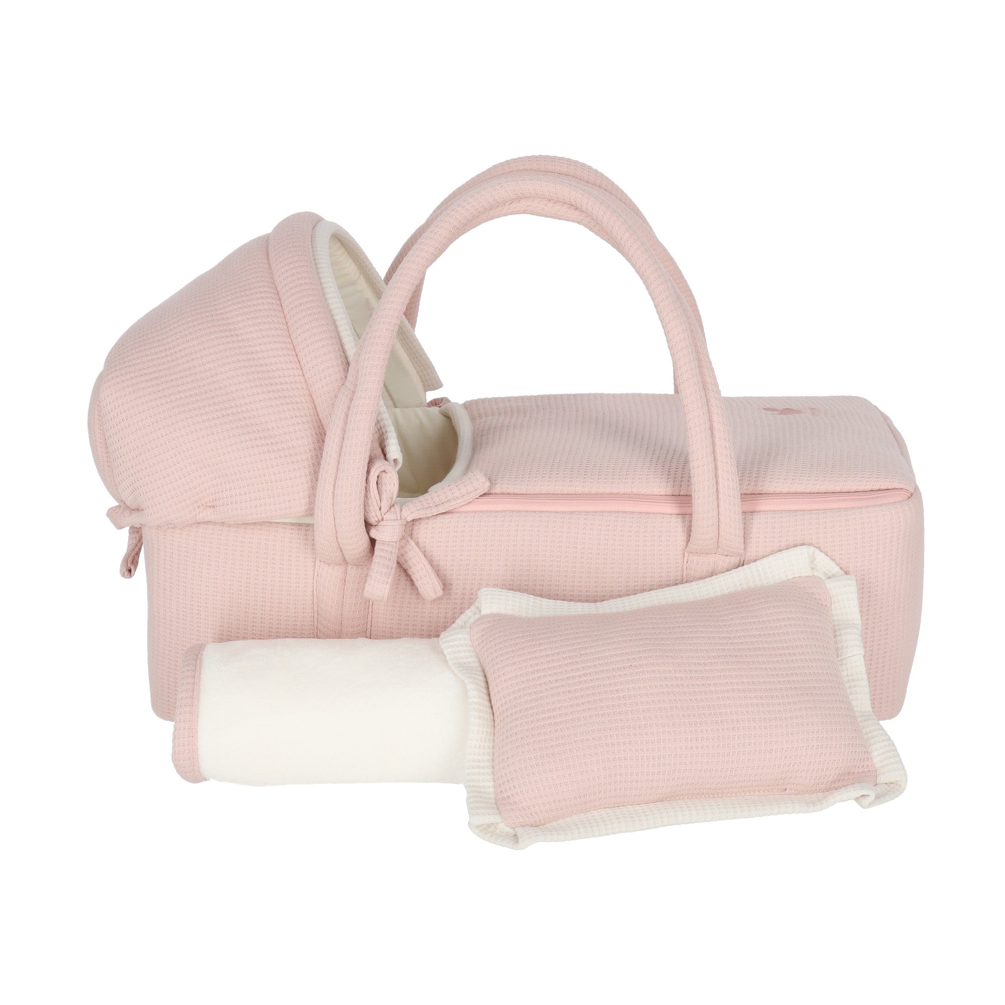 Set Bambineto muñeca cuadritos rosa y cobija - Image 3