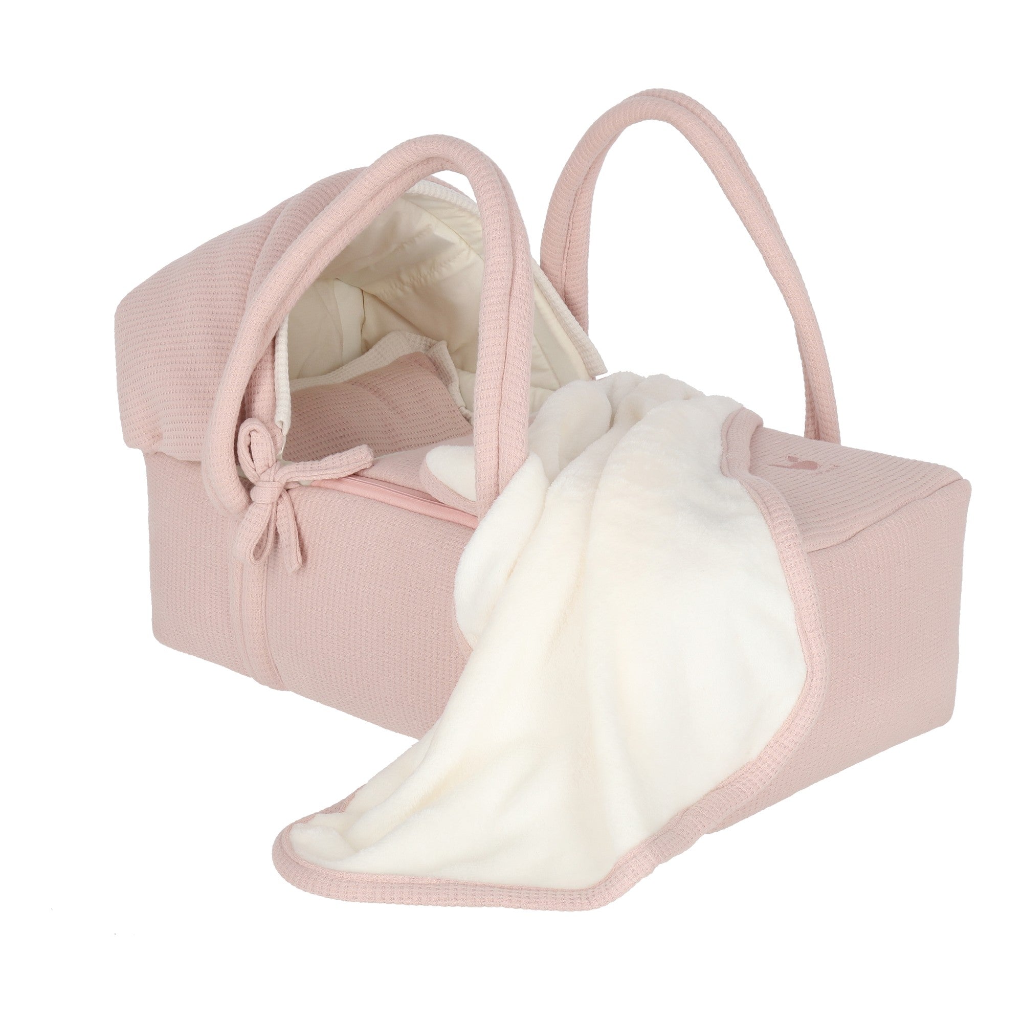 Set Bambineto muñeca cuadritos rosa y cobija - Image 2