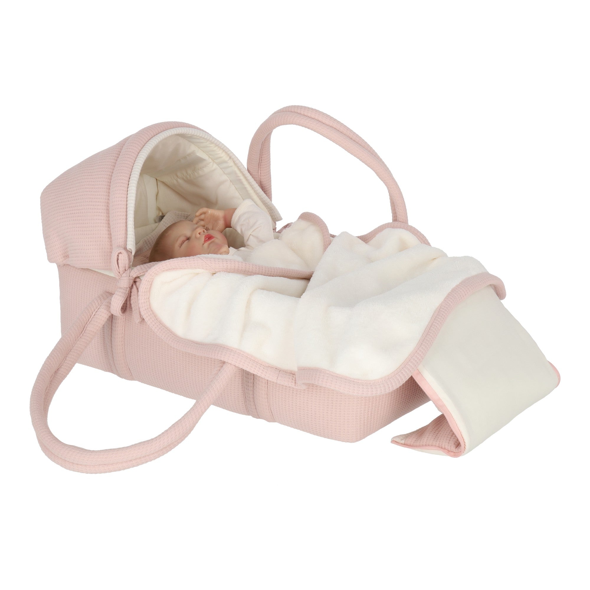 Set Bambineto muñeca cuadritos rosa y cobija - Image 5