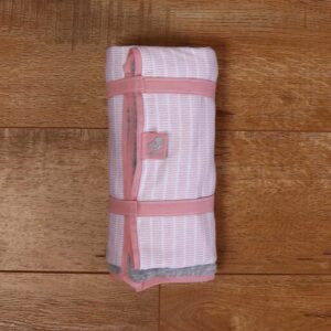 Sábana Térmica Velour Raya Rosa