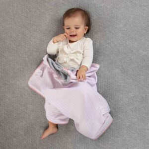 Cobija para bebé Camiseta Raya Rosa