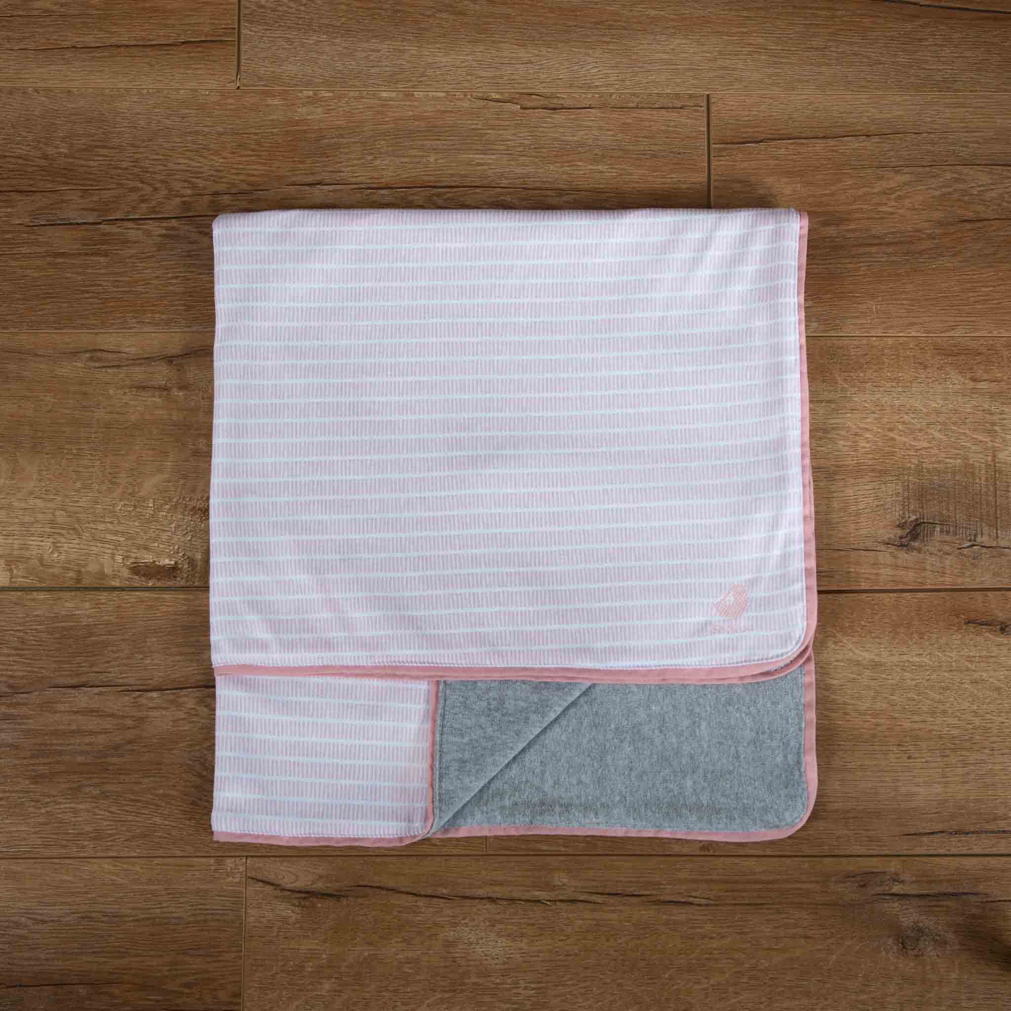 Cobija para bebé Camiseta Raya Rosa - Image 2