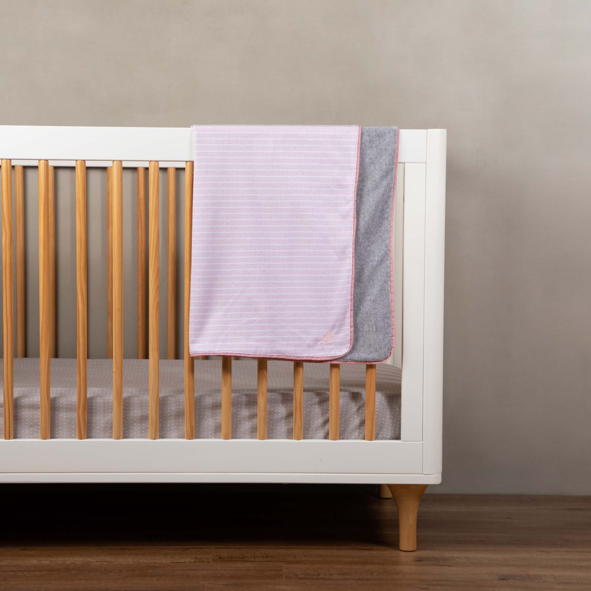 Cobija para bebé Camiseta Raya Rosa - Image 3