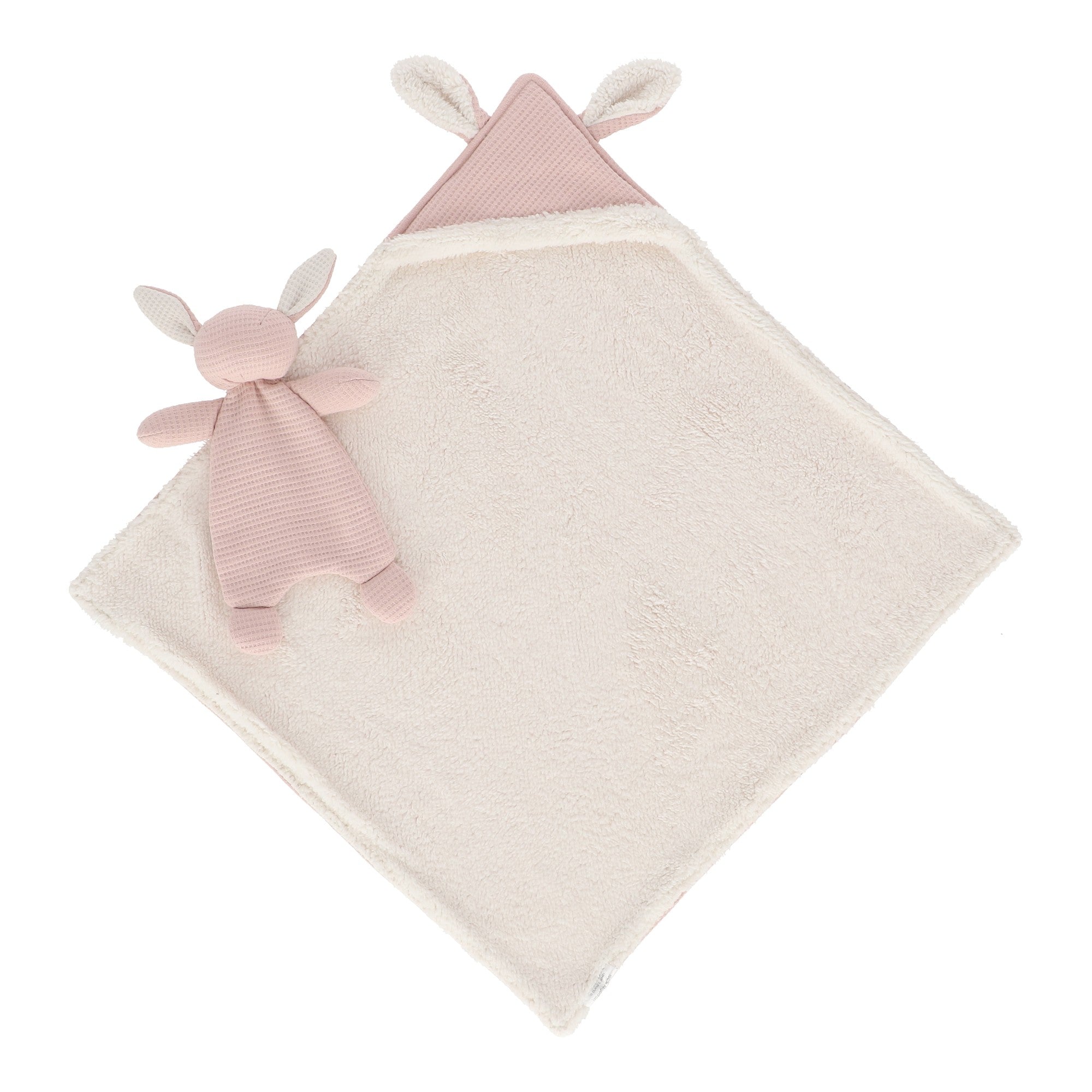 Set cobija conejo rosa con trapito - Image 3