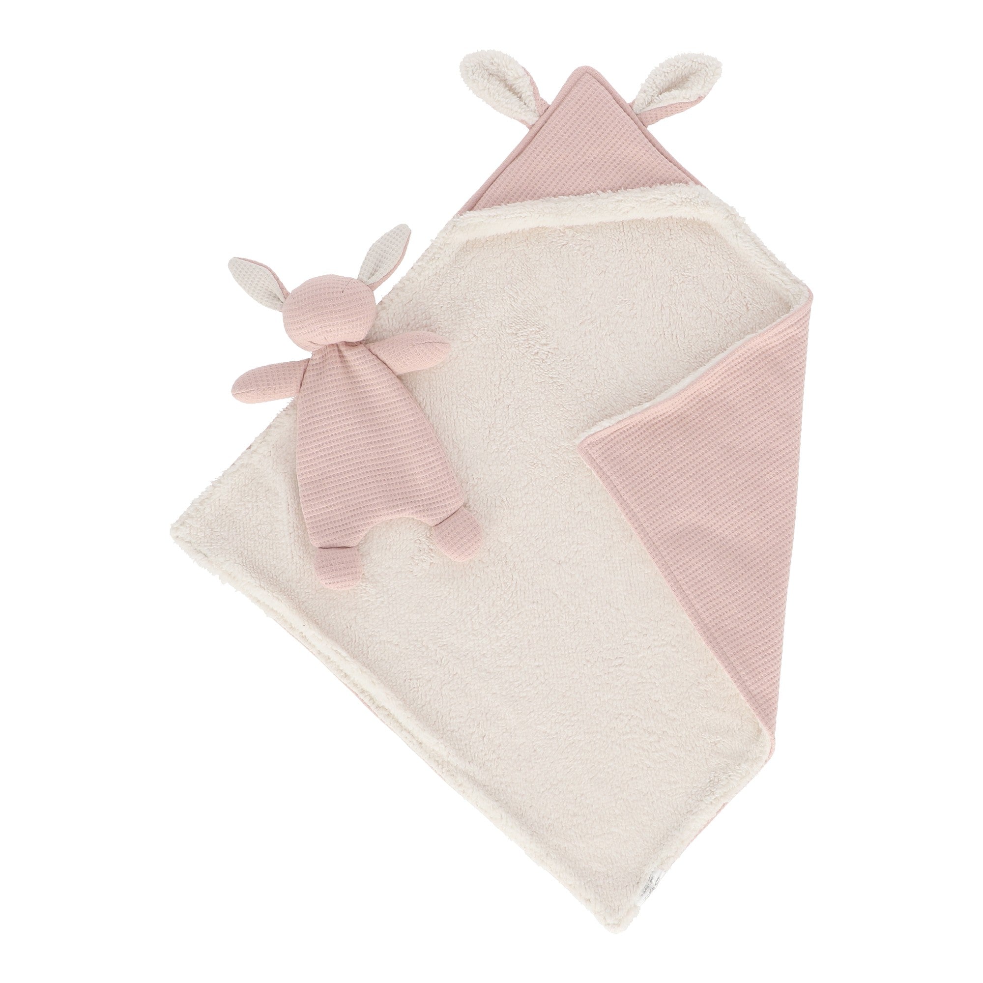 Set cobija conejo rosa con trapito - Image 5