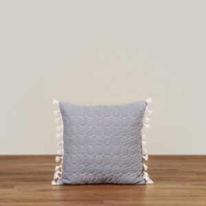 Cojín Capitonado Gris Círculos cuadrado