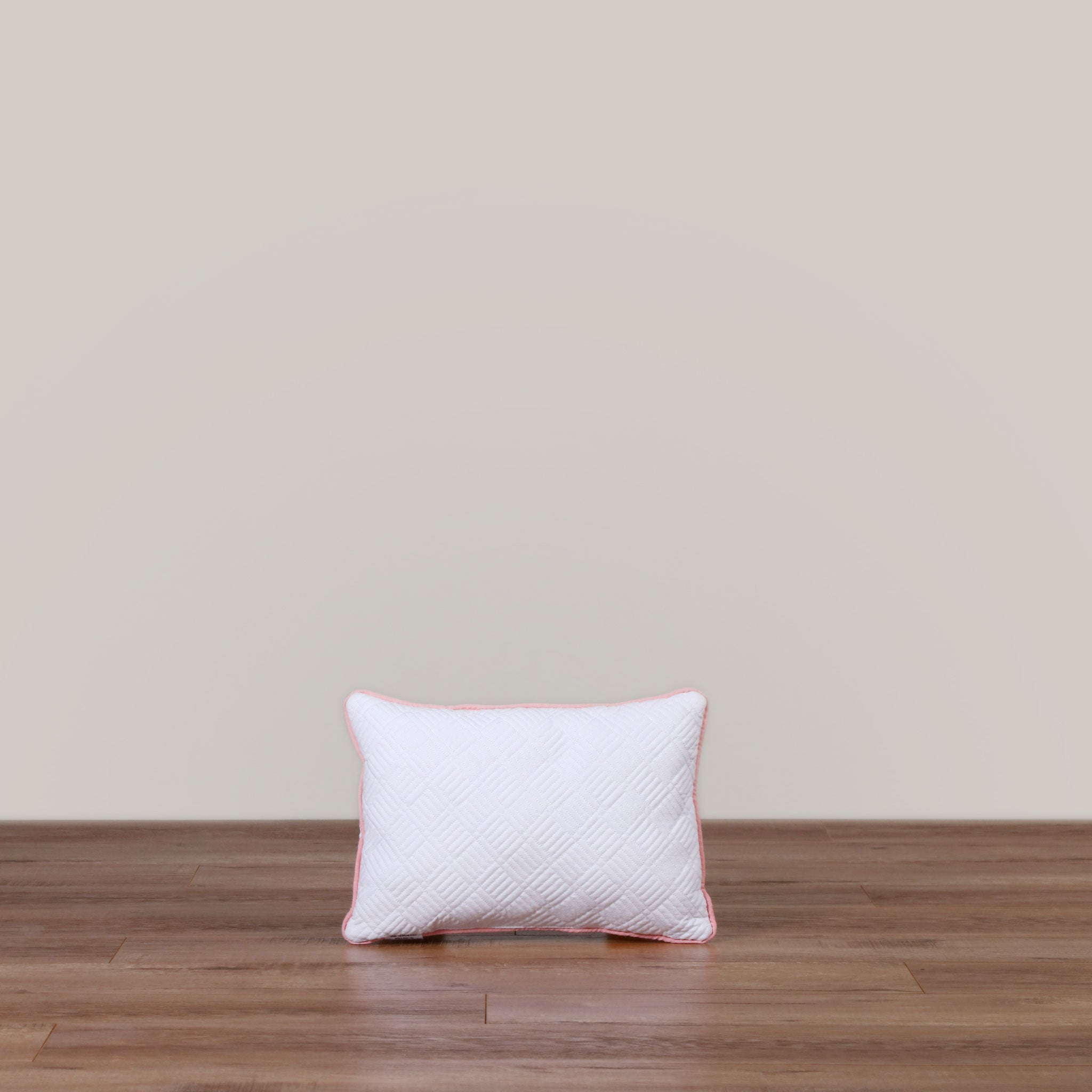 Cojín decorativo rectángular Blanco Pompón Rosa Palo - Image 4