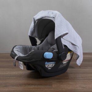 Cubre portabebé Muselina rayas gris