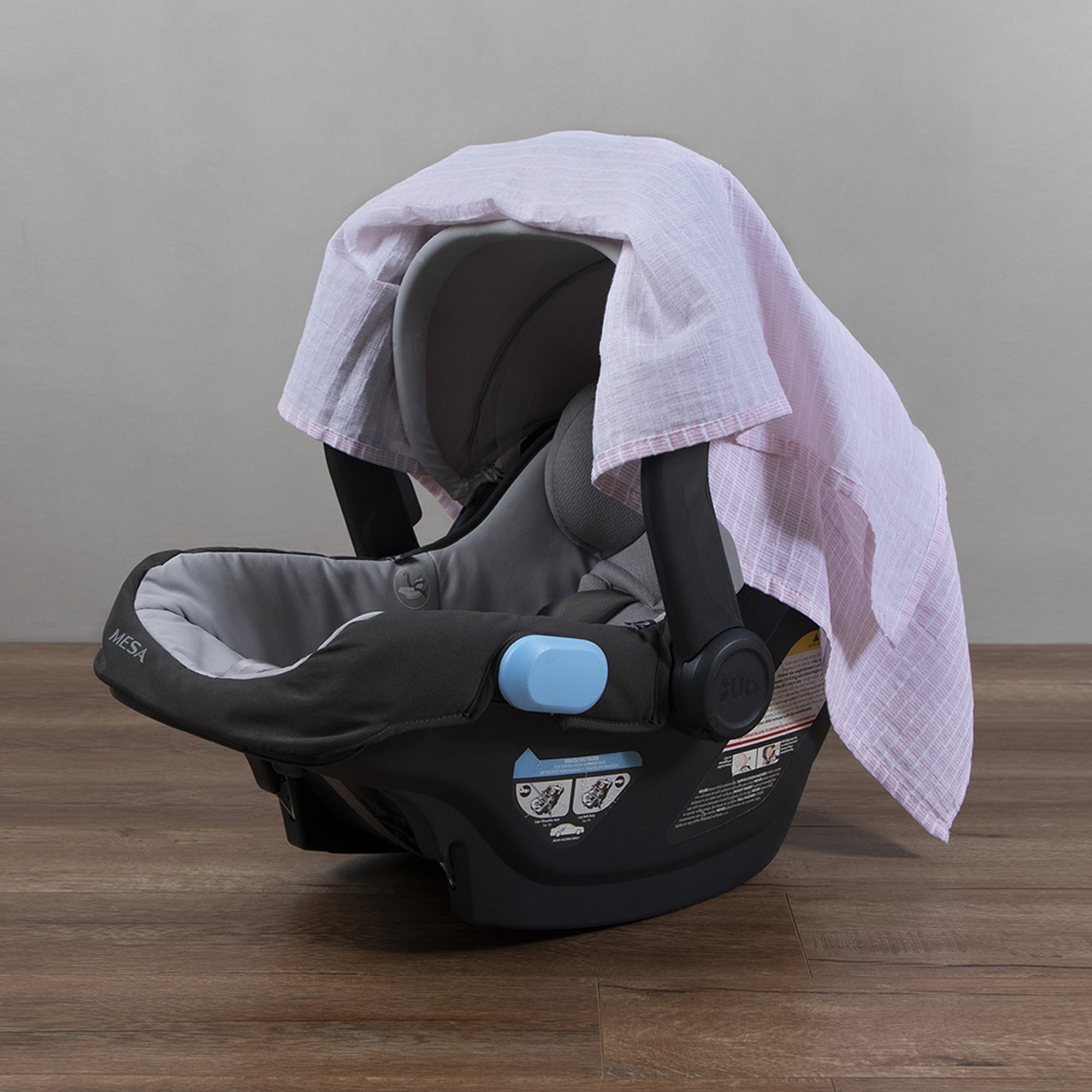 Cubre portabebé Muselina Rayas rosa - Image 2