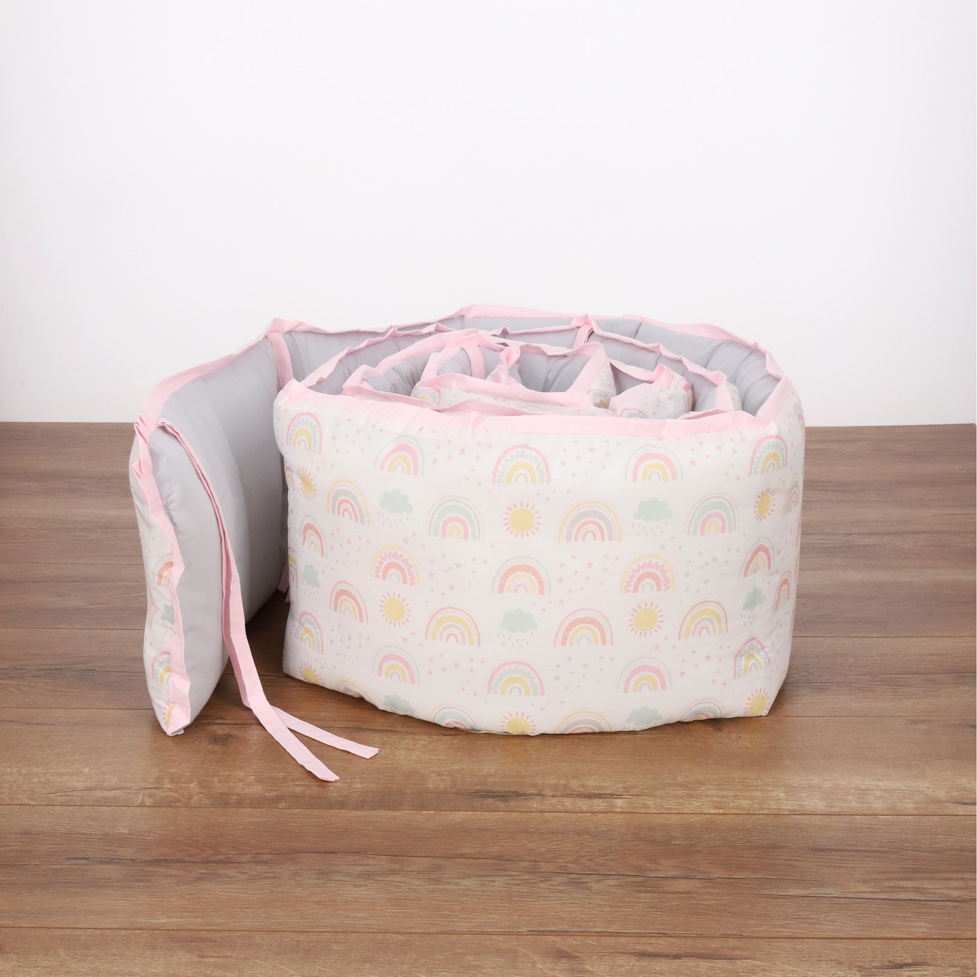 Protector de cuna Arcoíris y Luna