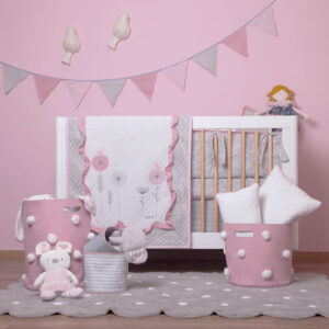 Juego de Cuna Pájaro Rosa