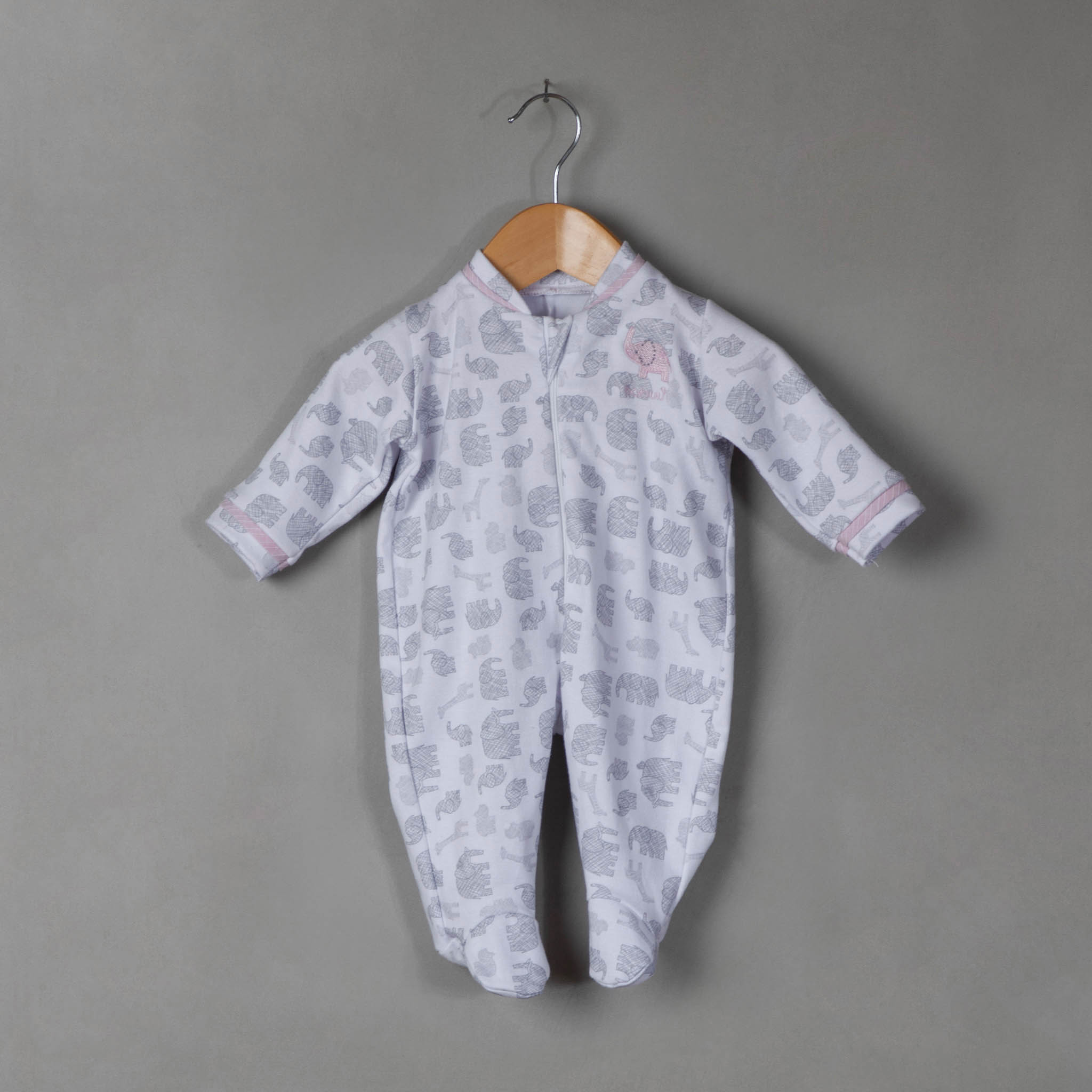 Mameluco Camiseta Elefante Rosa