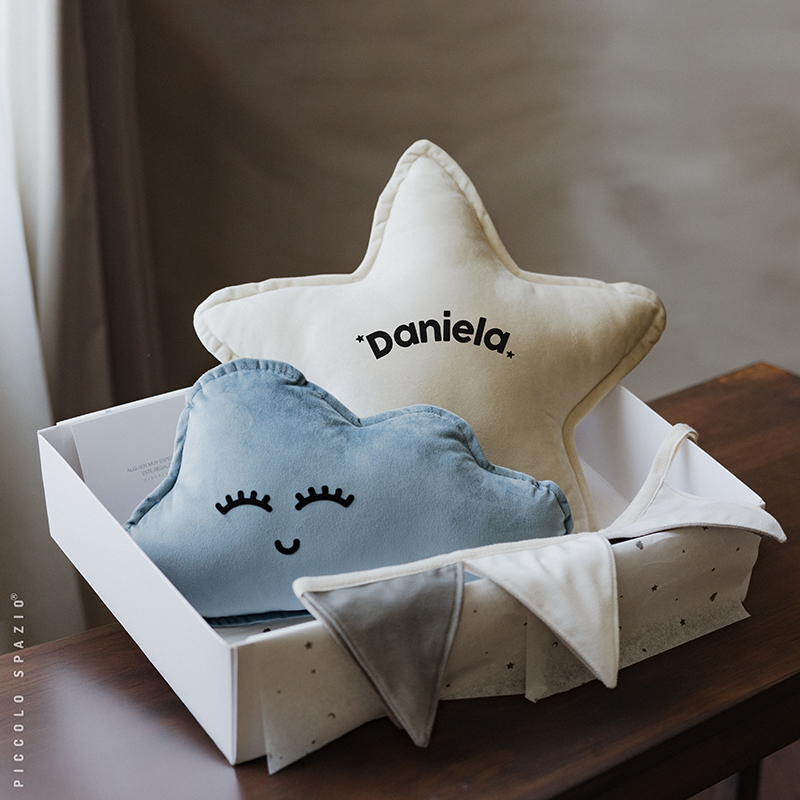 Gift Box - Estrella Beige, Nube Azul y Guirnalda - Imagen 2