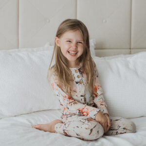 Pijama diseño de Peonias para Niña