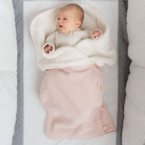Sleeping cuadritos con borrega rosa