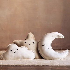 Set Estrella Beige, Lunita & Nube Blanca