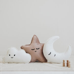 Set de Estrella Rosa, Lunita & Nube Blanca
