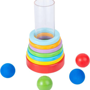 Cilindro con anillos apilables y pelotas